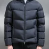 Chevron Puffer Jacket - Black