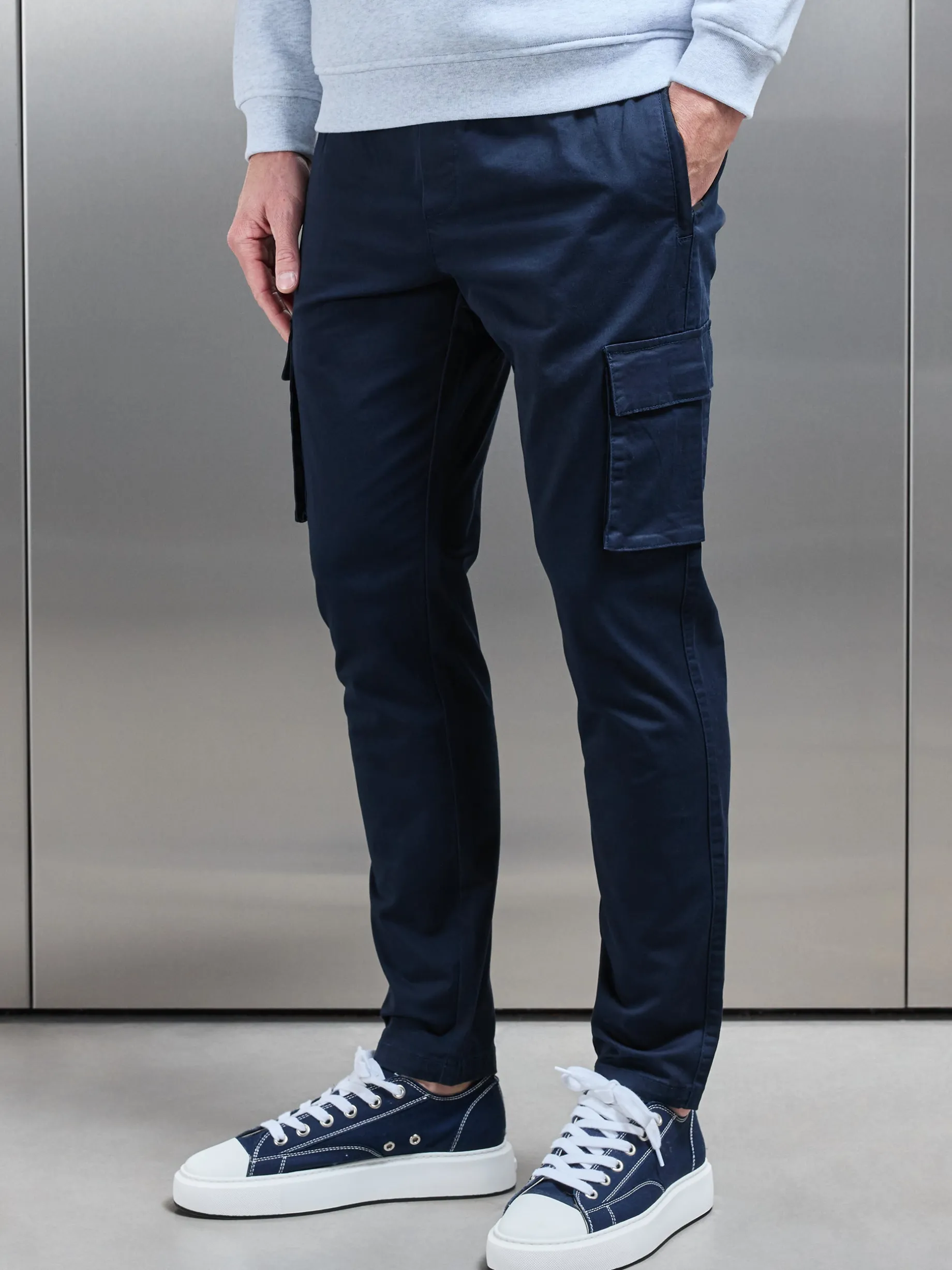 Cotton Cargo Pant - Navy