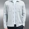 Cotton Jersey Overshirt - Marl Grey