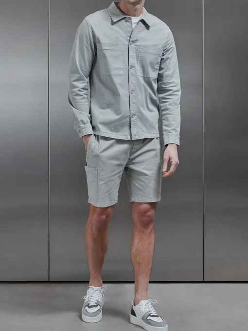 Garment Dye Overshirt - Stone