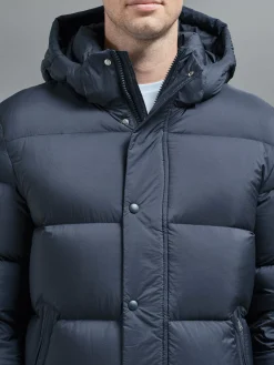 Goose Down Short Length Jacket - Navy