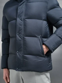 Goose Down Short Length Jacket - Navy