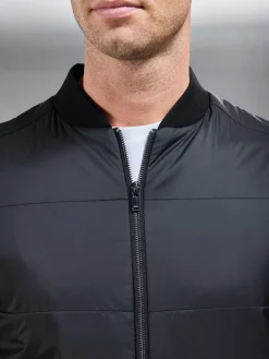 Hybrid Bomber Jacket - Black