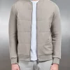 Hybrid Bomber Jacket - Taupe