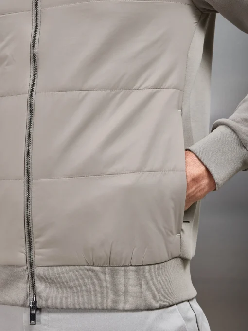 Hybrid Bomber Jacket - Taupe