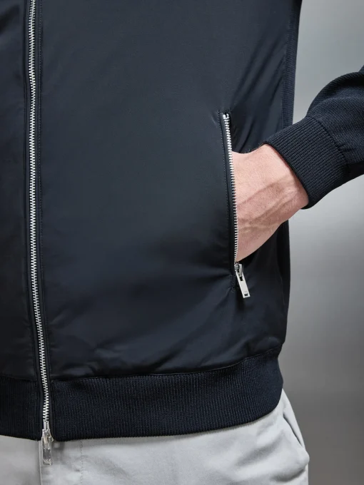 Hybrid Knitted Jacket - Black