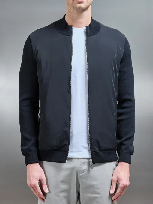 Hybrid Knitted Jacket - Black