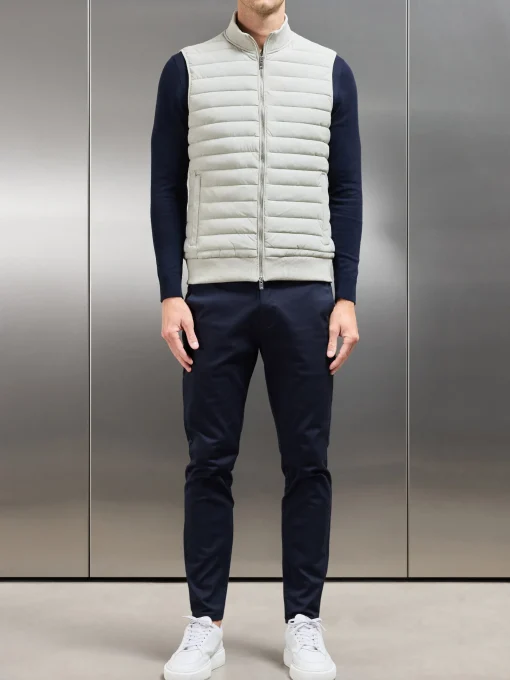 Hybrid Quilted Gilet - Stone