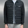 Hybrid Quilted Overshirt - Black