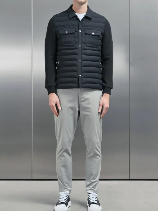 Hybrid Quilted Overshirt - Black