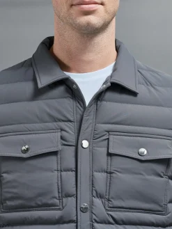 Hybrid Quilted Overshirt - Grey