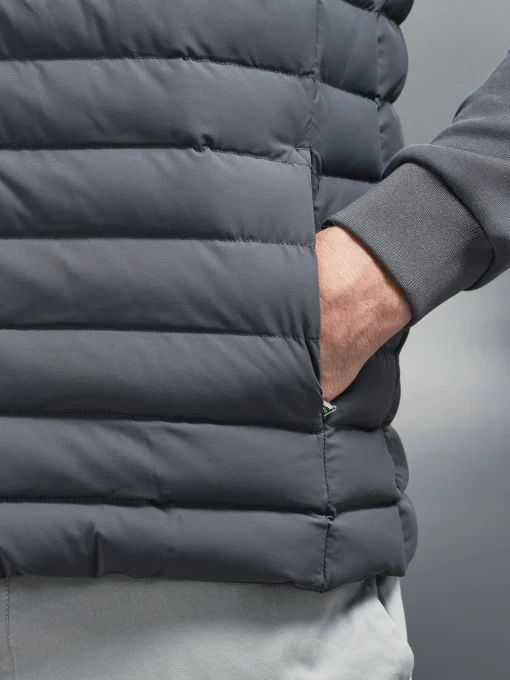 Hybrid Quilted Overshirt - Grey