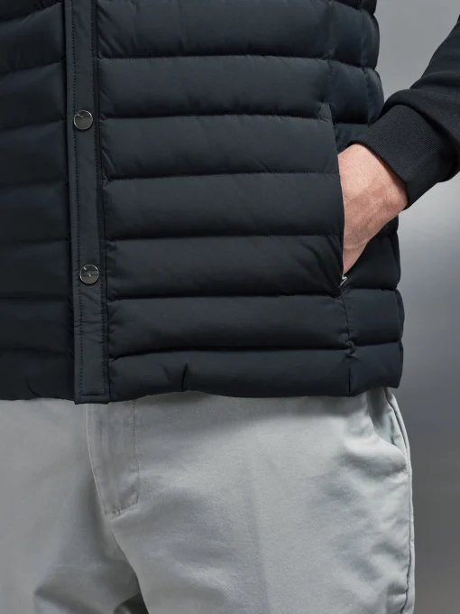 Hybrid Quilted Overshirt - Black