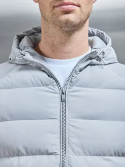 Hybrid Technical Puffer Windbreaker - Mid Grey