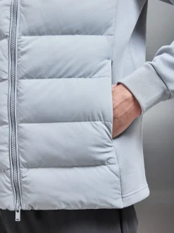 Hybrid Technical Puffer Windbreaker - Mid Grey