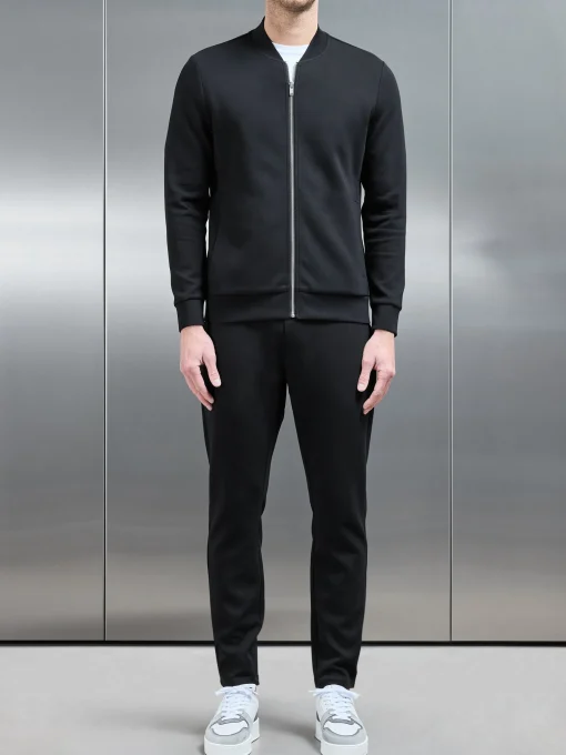 Interlock Jersey Bomber Jacket - Black
