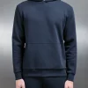 Interlock Jersey Essential Hoodie - Navy