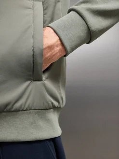 Interlock Jersey Hybrid Windbreaker - Sage