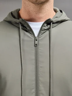 Interlock Jersey Hybrid Windbreaker - Sage