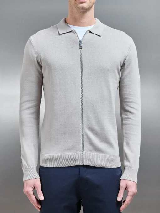 Knitted Overshirt - Stone