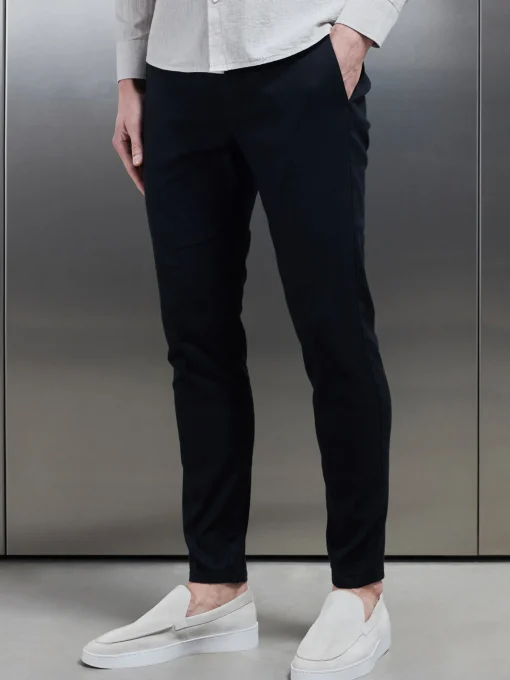 Linen Tailored Trouser - Black