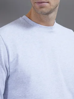 Long Sleeve Slim Fit T-Shirt - Marl Grey