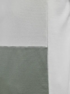 Luxe Colour Block Zip Polo Shirt - Sage