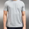Mercerised Cotton T-shirt - Marl Grey