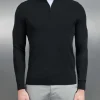 Merino Wool Funnel Neck - Black