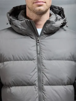 Mid Length Down Jacket - Olive