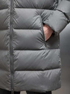 Mid Length Down Jacket - Olive