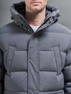 Mid Length Parka - Grey