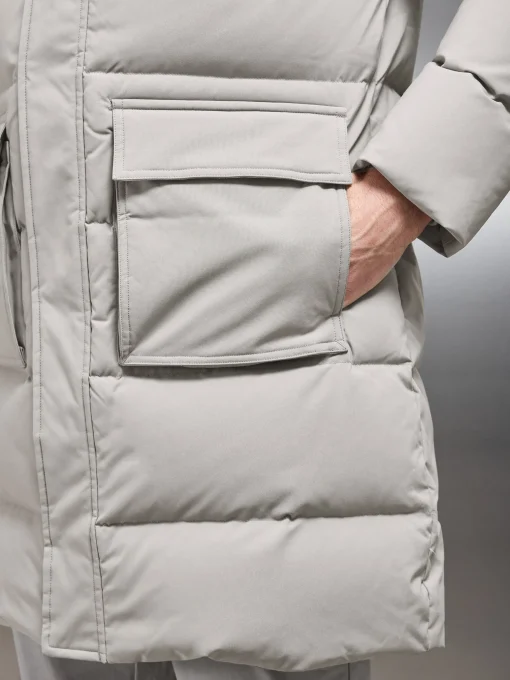 Mid Length Parka - Taupe