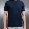 Mid Weight Interlock Essential T-Shirt - Navy
