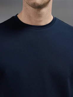 Mid Weight Interlock Essential T-Shirt - Navy