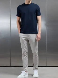 Mid Weight Interlock Essential T-Shirt - Navy