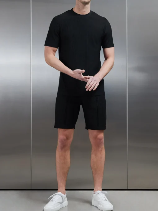 Pleated T-Shirt - Black