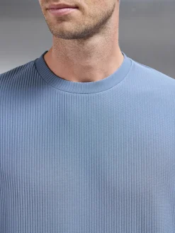 Pleated T-Shirt - Dove Blue