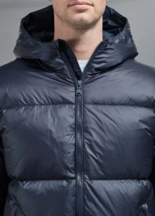 Quilted Down Jacket - Navy