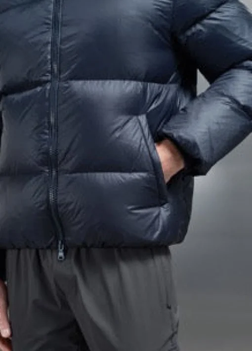 Quilted Down Jacket - Navy