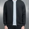 Relaxed Fit Bomber Jacket - Black