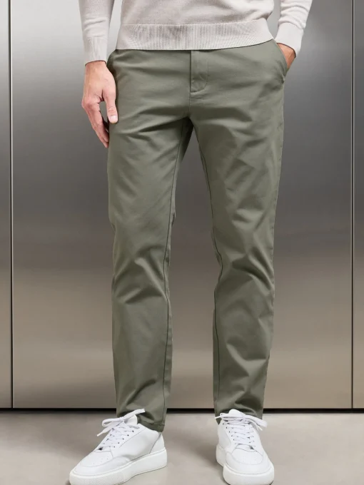 Relaxed Fit Chino Trouser - Olive
