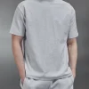 Relaxed Fit Cotton T-Shirt - Marl Grey