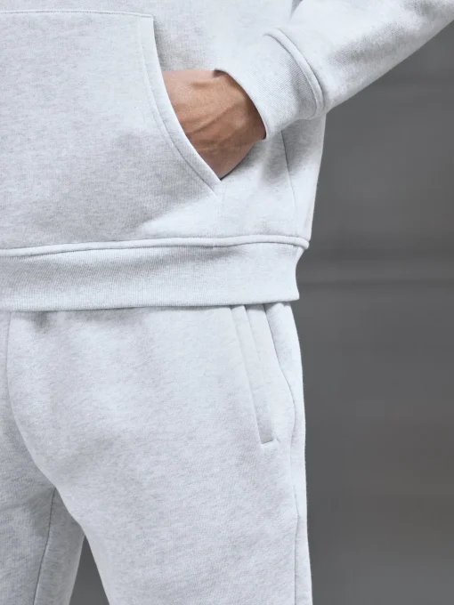 Relaxed Fit Hoodie - Marl Grey