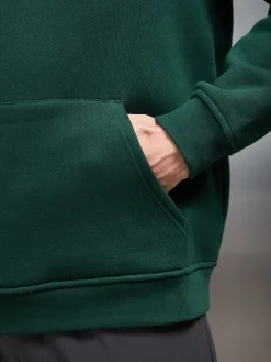 Relaxed Fit Hoodie - Rich Green