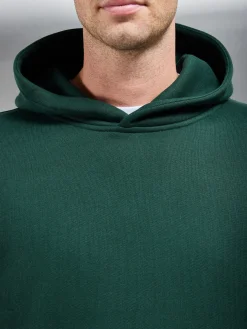 Relaxed Fit Hoodie - Rich Green