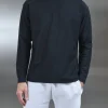 Relaxed Fit Long Sleeve T-Shirt - Black