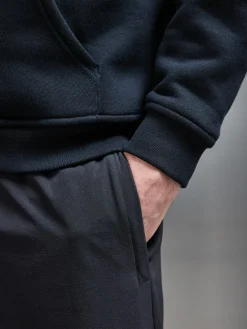 Relaxed Fit Nylon Trackpant - Black