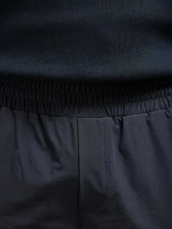 Relaxed Fit Nylon Trackpant - Black