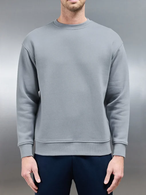 Relaxed Fit Sweatshirt - Coast Blue